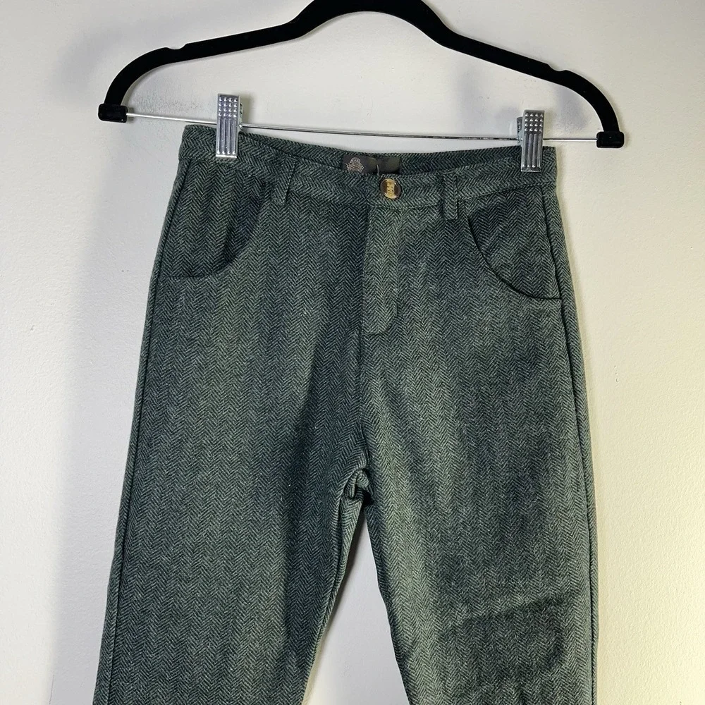 Little Cocoon Boys‎ Sz 8 Green Dress Pants Wool Blend Family Photos Worship
